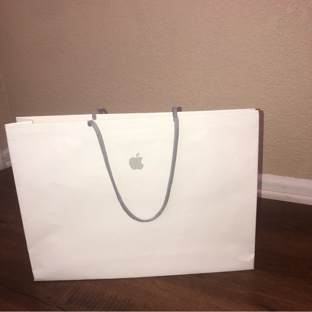 Apple white paper bag gift bag